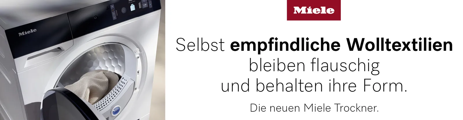 Miele: Die neuen Trockner – auch für empfindliche Wolltextilien